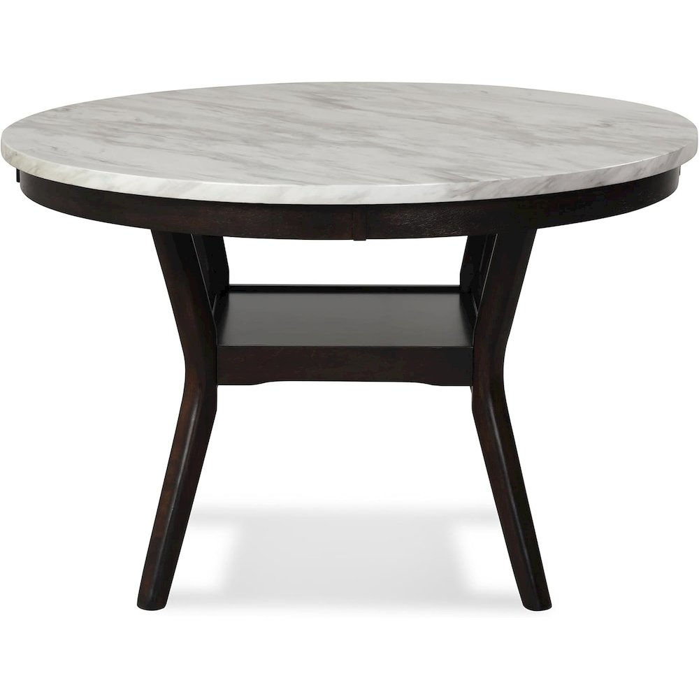 Celeste 5-Pc Faux Marble Round Dining Set  4 Chair-Gray. Picture 4