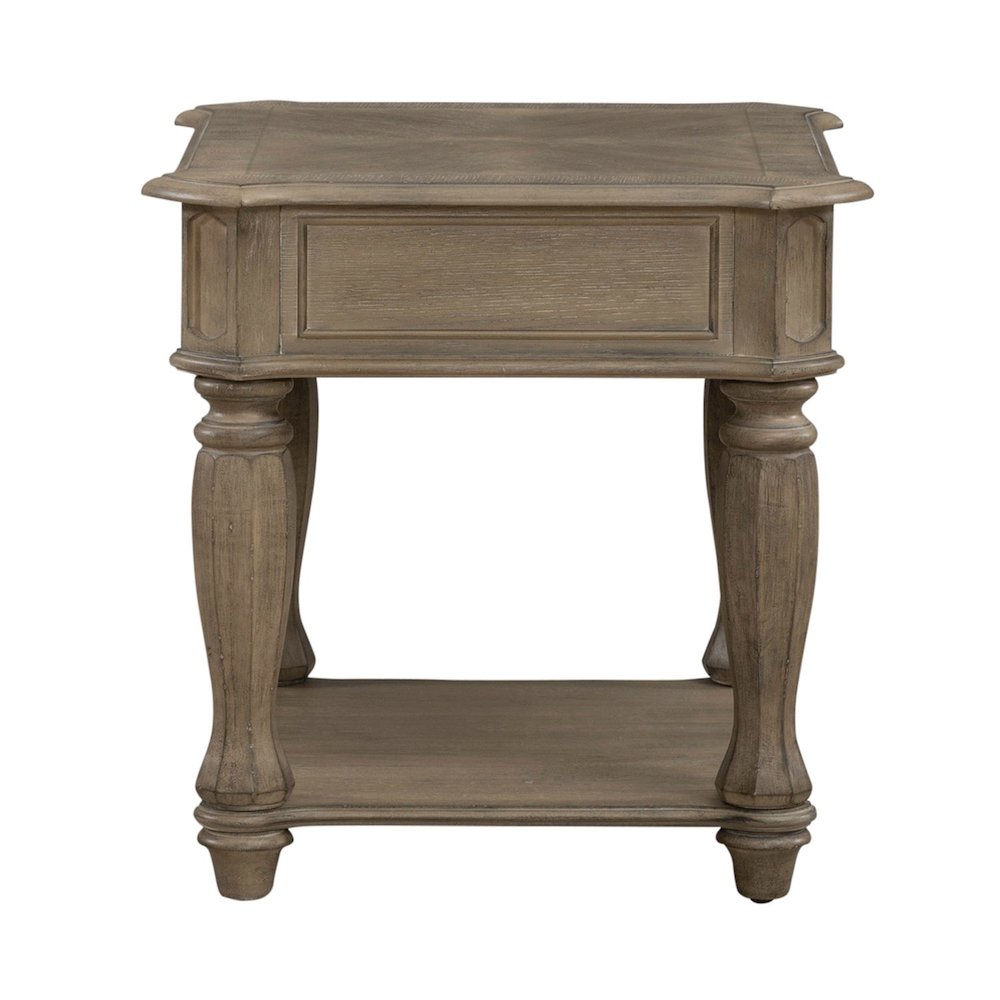 Magnolia Manor End Table in Weathered Bisque. Picture 4
