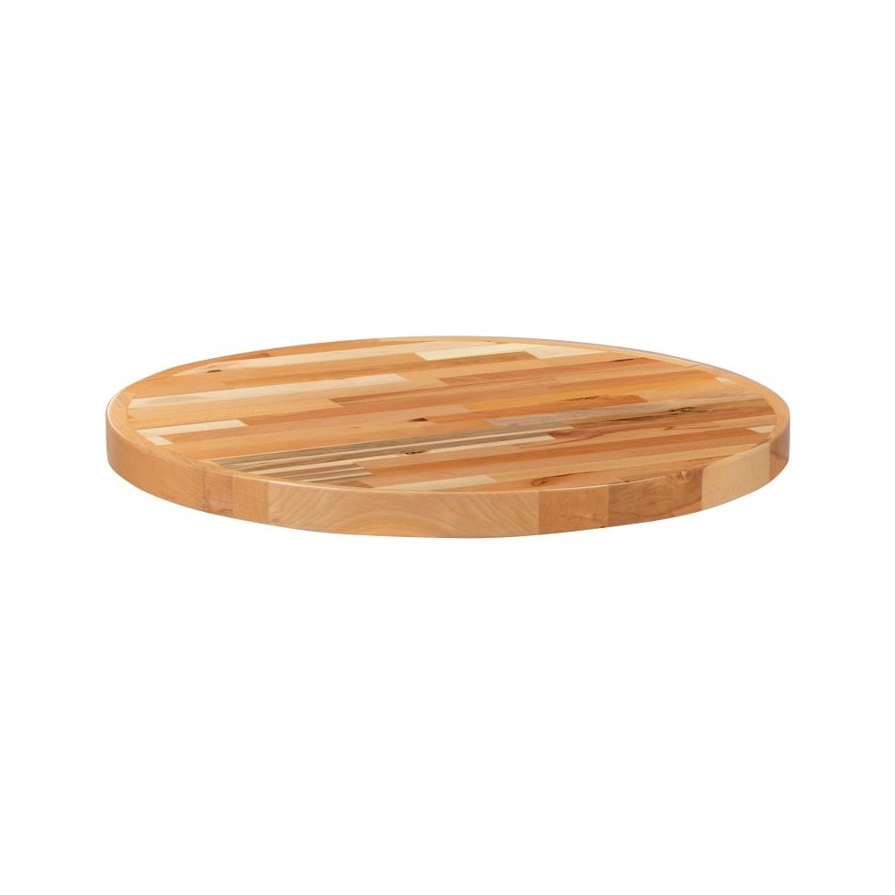 30" Round Butcher Block Style Table Top. Picture 1