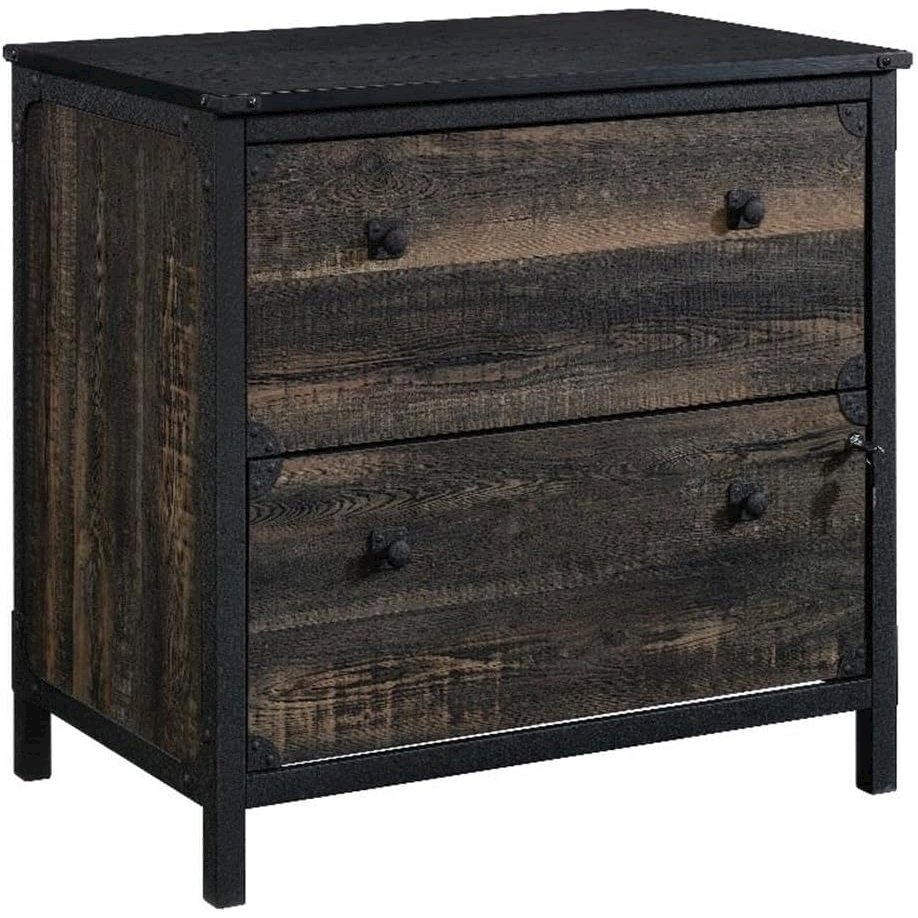 2-Drawer Lateral File Cabinet in Carbon Oak. Picture 1