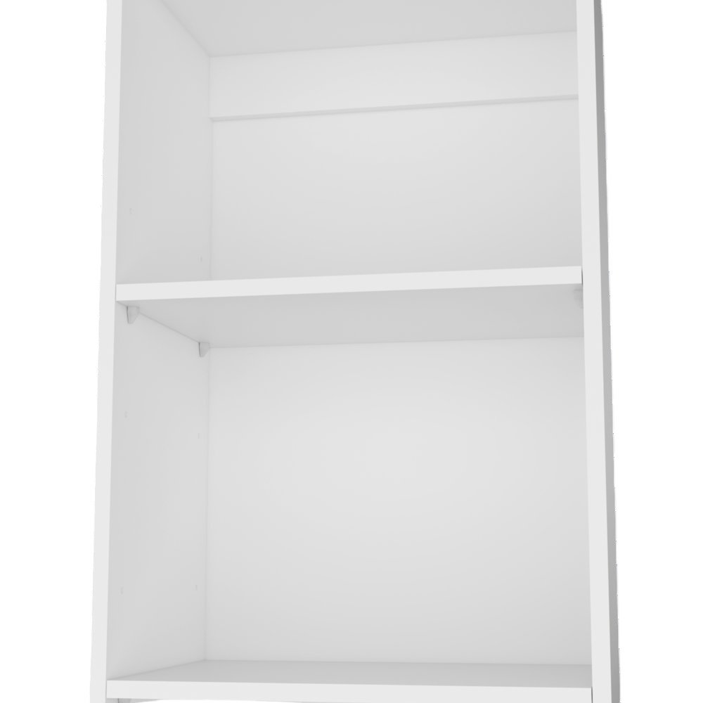 Sutton Slim Bookcase with Modern 5-Shelf Design, White. Picture 4