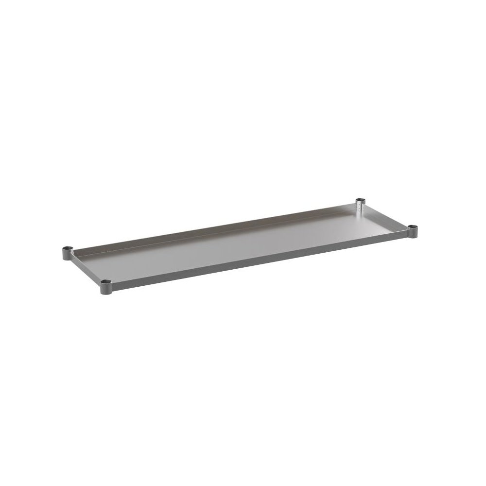 Galvanized Under Shelf for Prep and Work Tables - Adjustable Lower Shelf for 24" x 60" Stainless Steel Tables. Picture 1