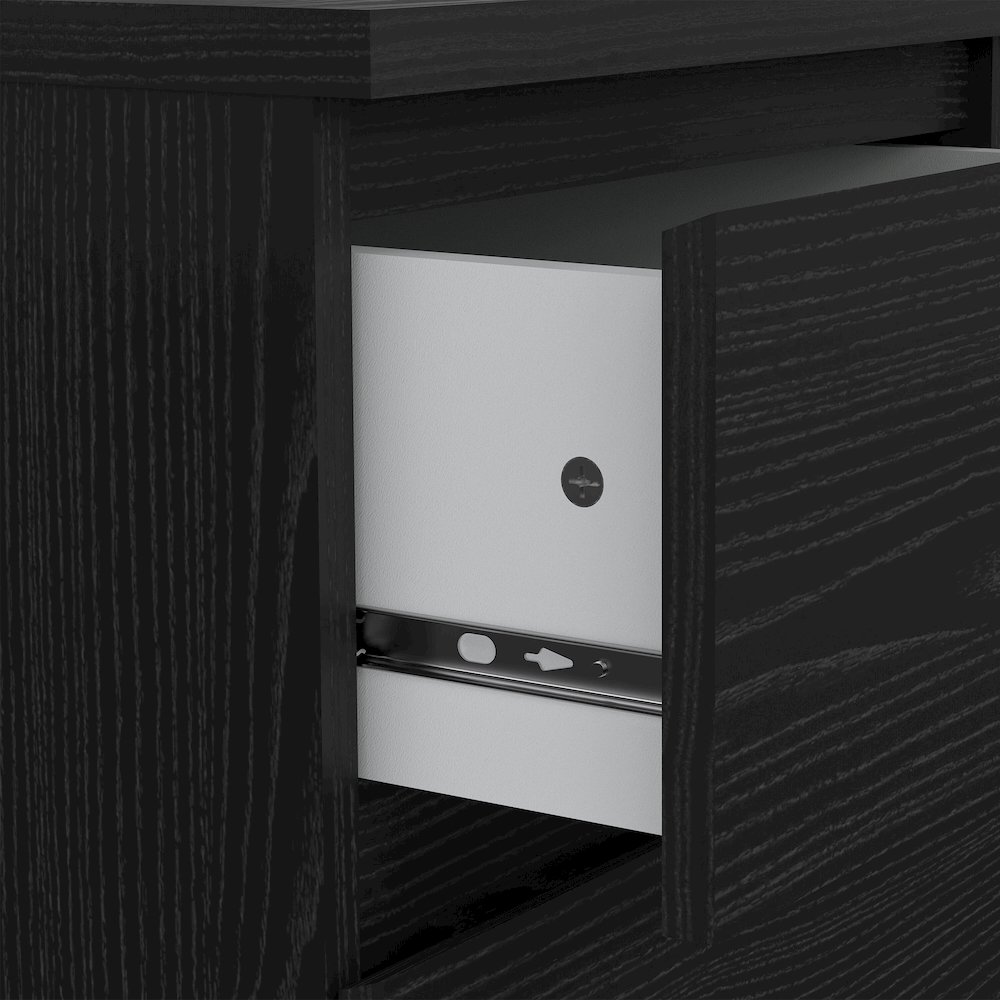Scottsdale 3-Piece Bedroom Set - Chest And Nightstand Set Of 2, Black Woodgrain. Picture 3
