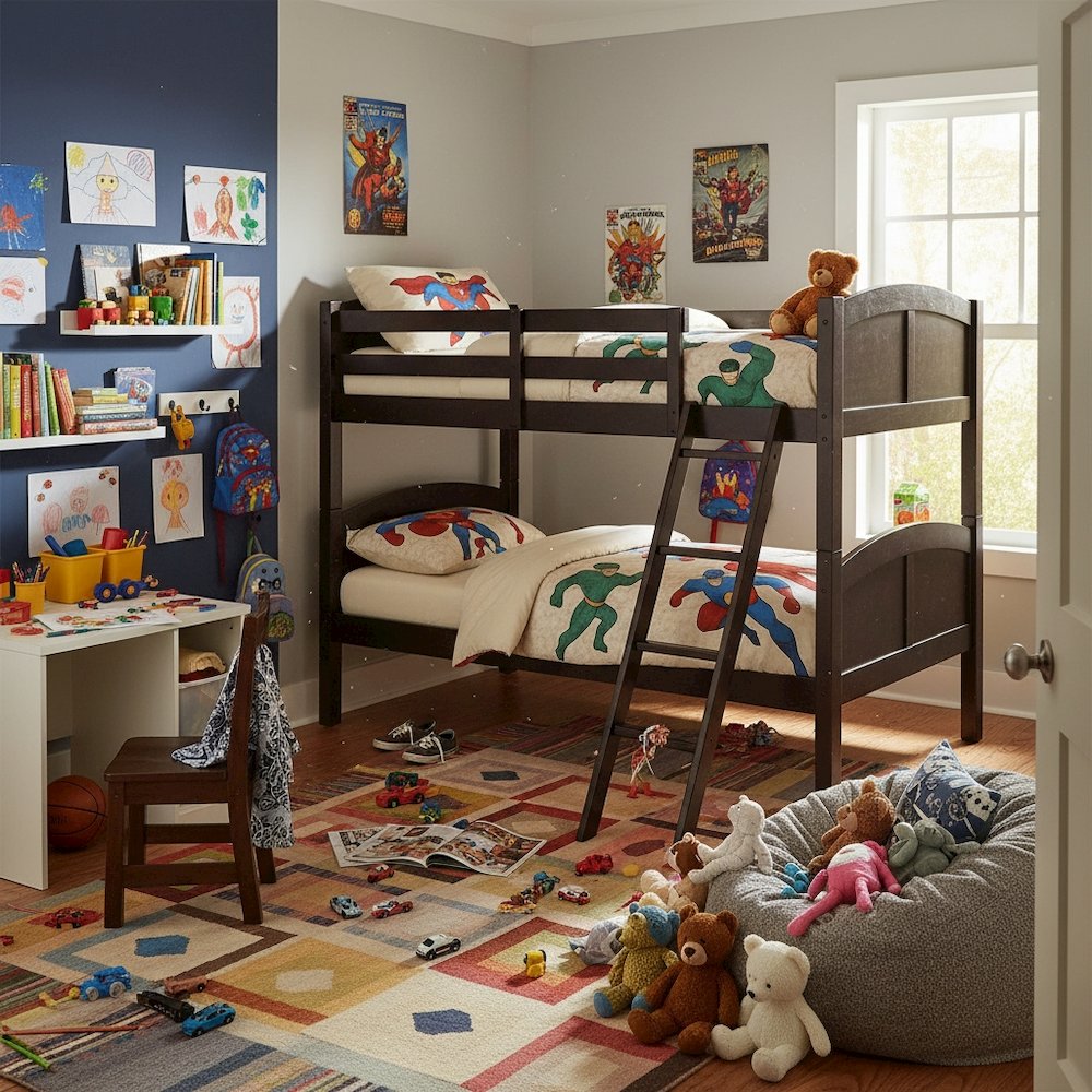 CR Twin Over Twin Bunk Bed Espresso. Picture 2