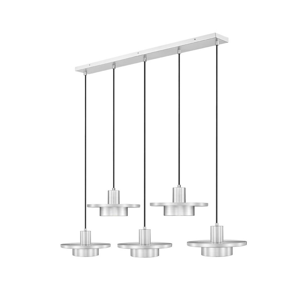 Z-Lite 5 Light Linear Chandelier, Brushed Nickel. Picture 1