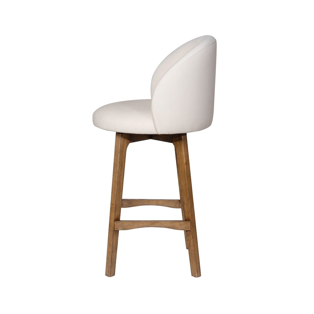 Garet Swivel Bar Stool - Rustic Natural Finish. Picture 8