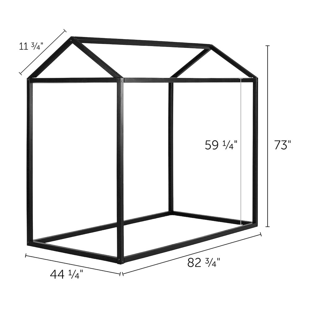 Sweedi House Bed, Black. Picture 2