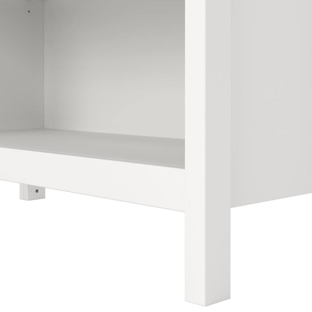 Madrid 2-Piece Tall Bookcase Set for Full Wall Storage, White. Picture 6