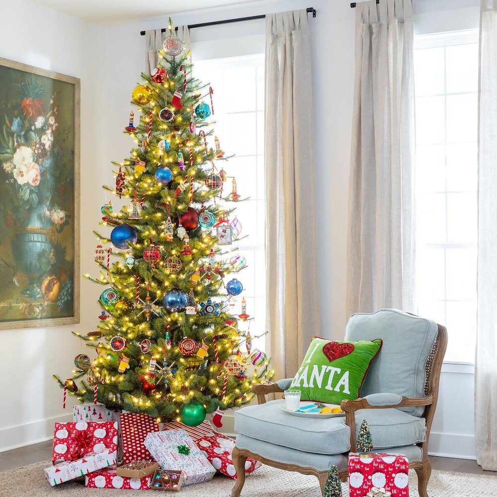 Blue Spruce Slim Christmas Tree, 9'. Picture 4