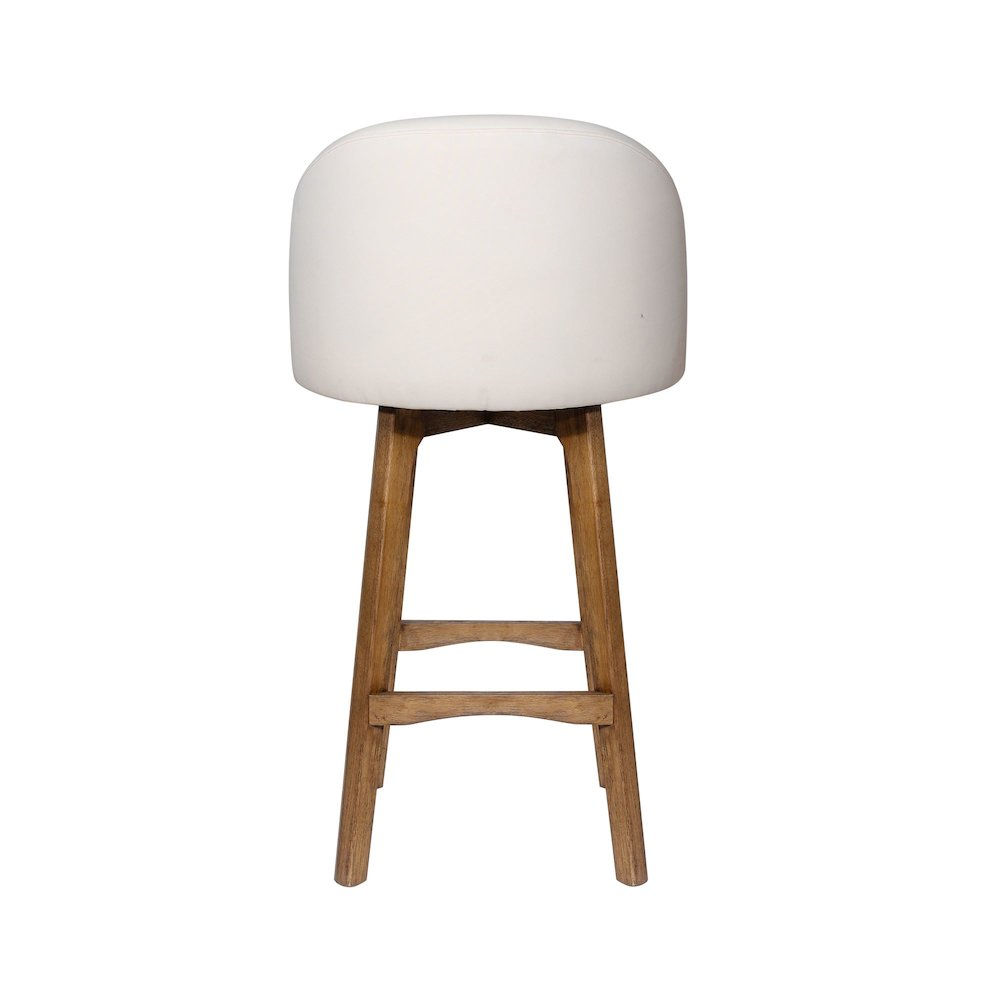 Garet Swivel Bar Stool - Rustic Natural Finish. Picture 7