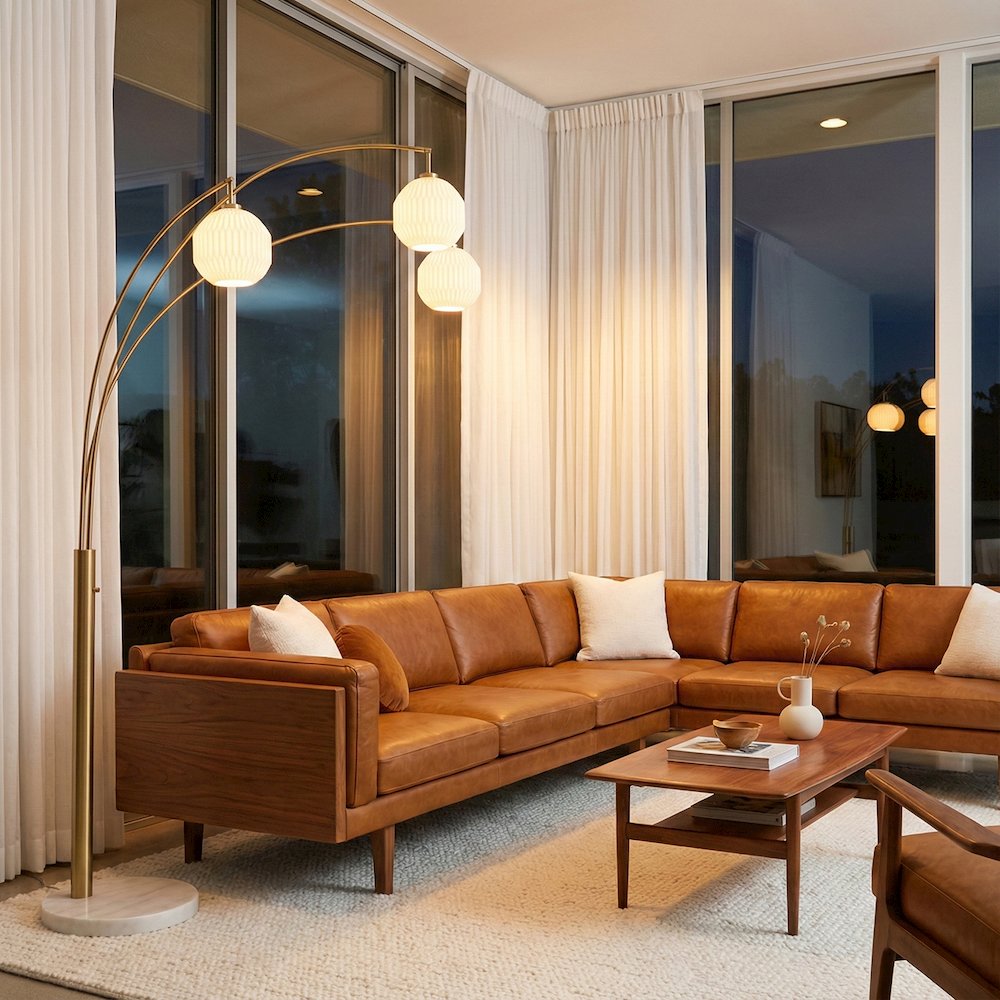 Moraga 3 Light Arc Floor Lamp. Picture 11