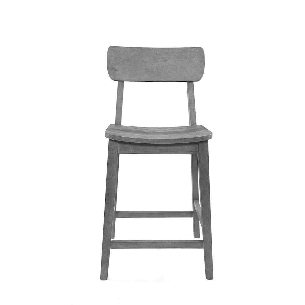 Torino Wood Counter Stool - Charcoal Grey. Picture 4