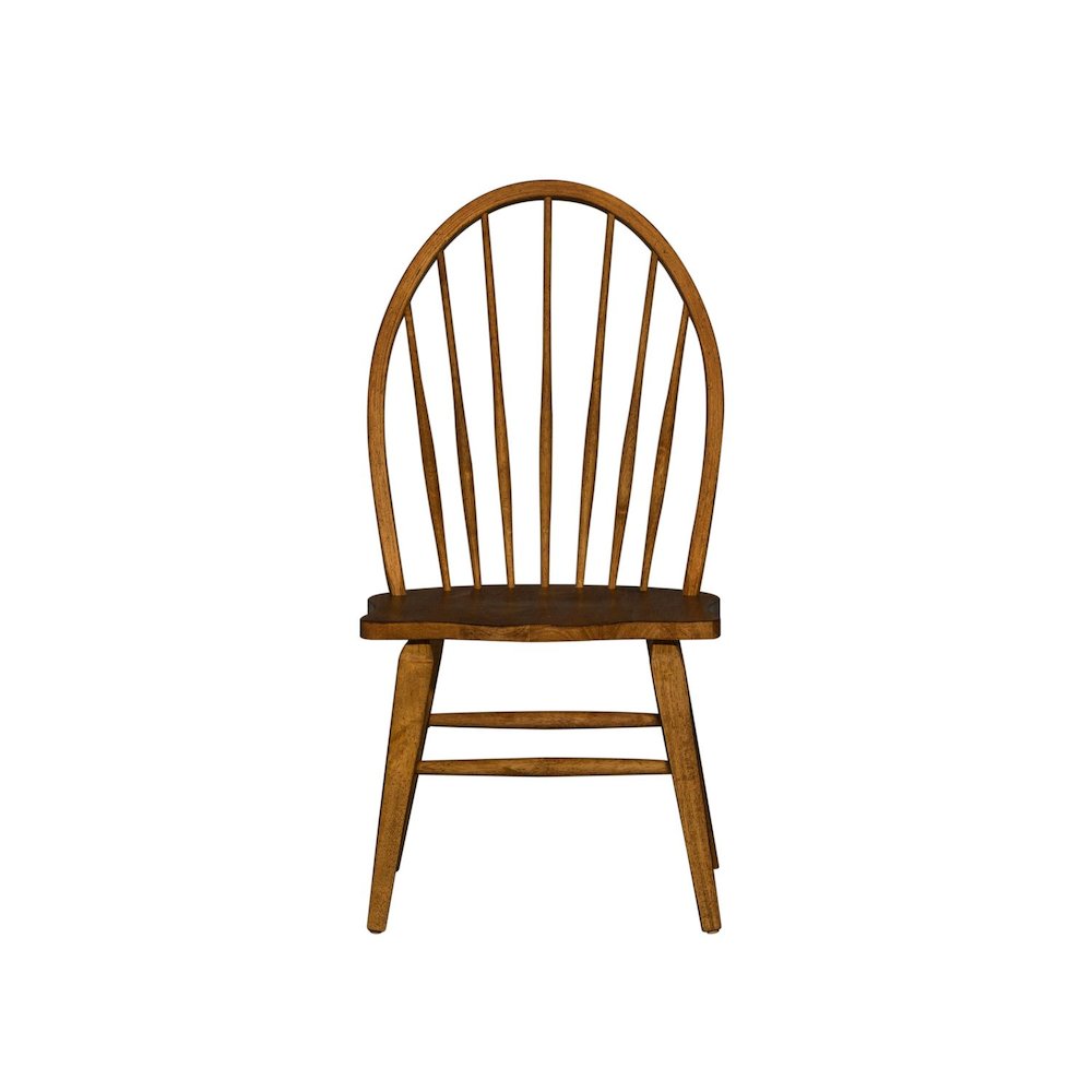 Hearthstone Ridge Windsor Back Side Chair in Tobacco. Picture 2