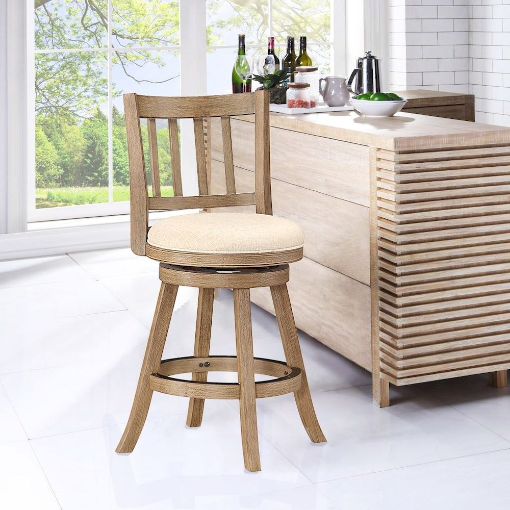 Sheldon Swivel Counter Stool - Ivory. Picture 4