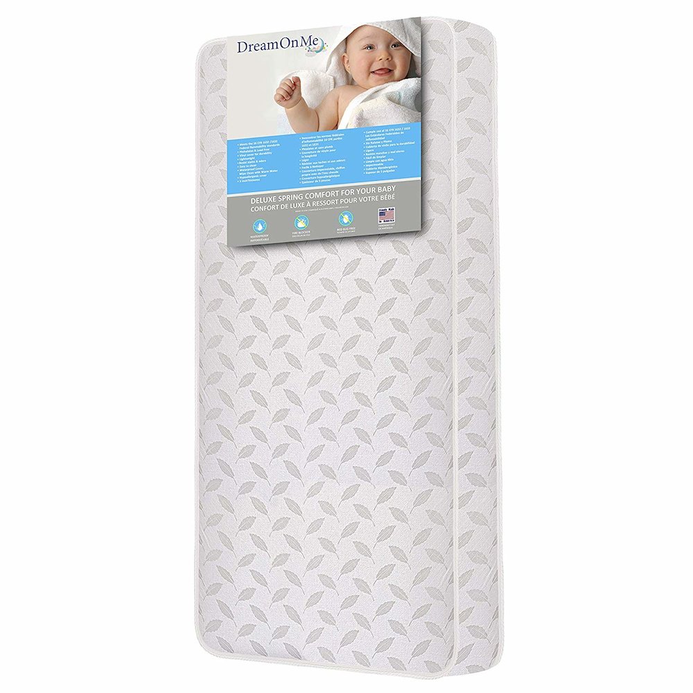 Dream On Me, 132 Premium Coil Inner Spring Standard Crib & Toddler Mattress. Picture 1