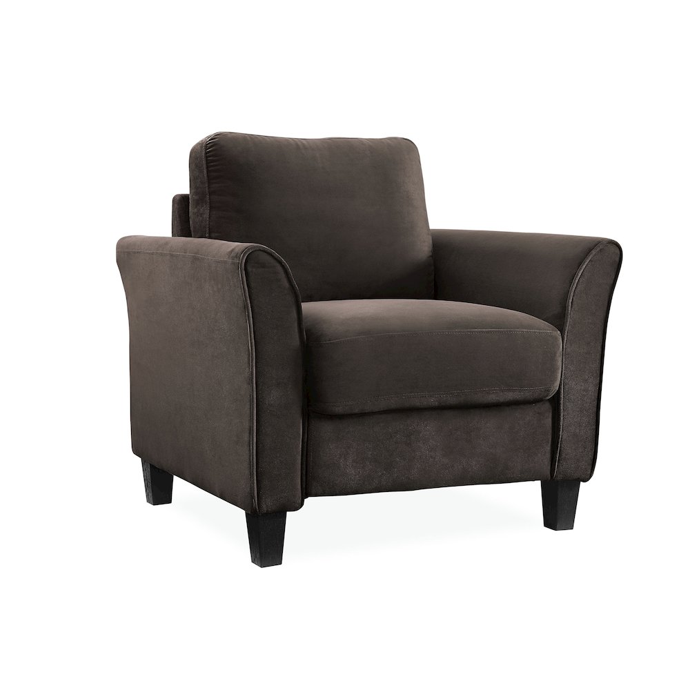 Westin Chair Curved Arm Coffee. Picture 1