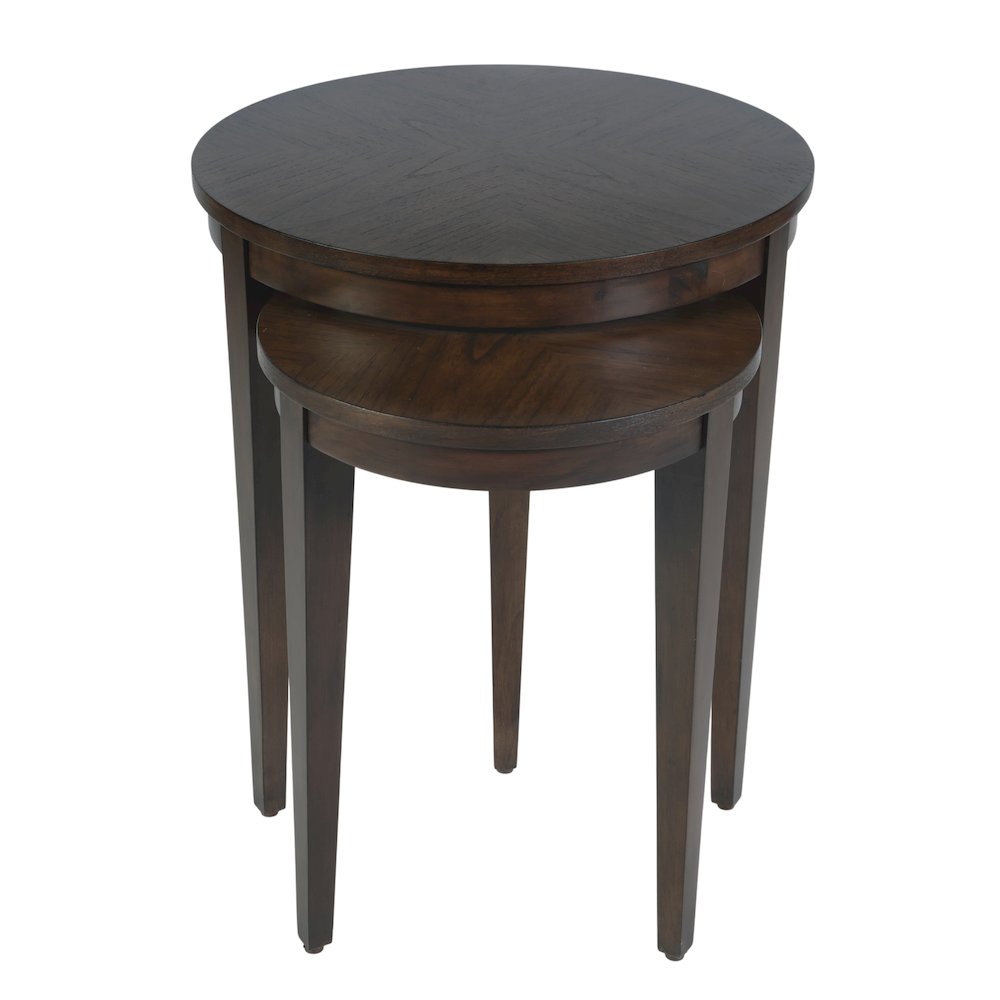 Lacey Round Nest Of Tables, Dark Brown. Picture 7