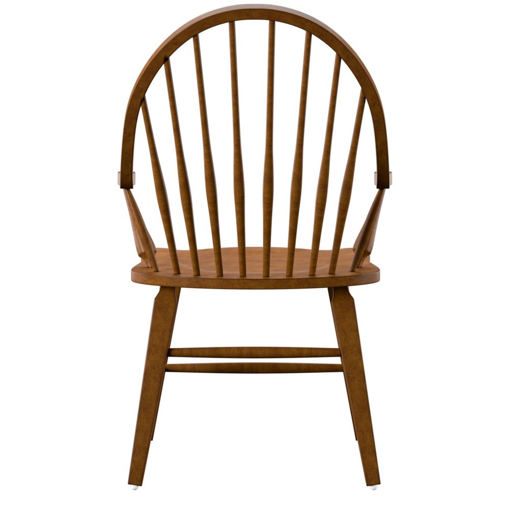 Hearthstone Ridge Windsor Back Arm Chair in Tobacco. Picture 4