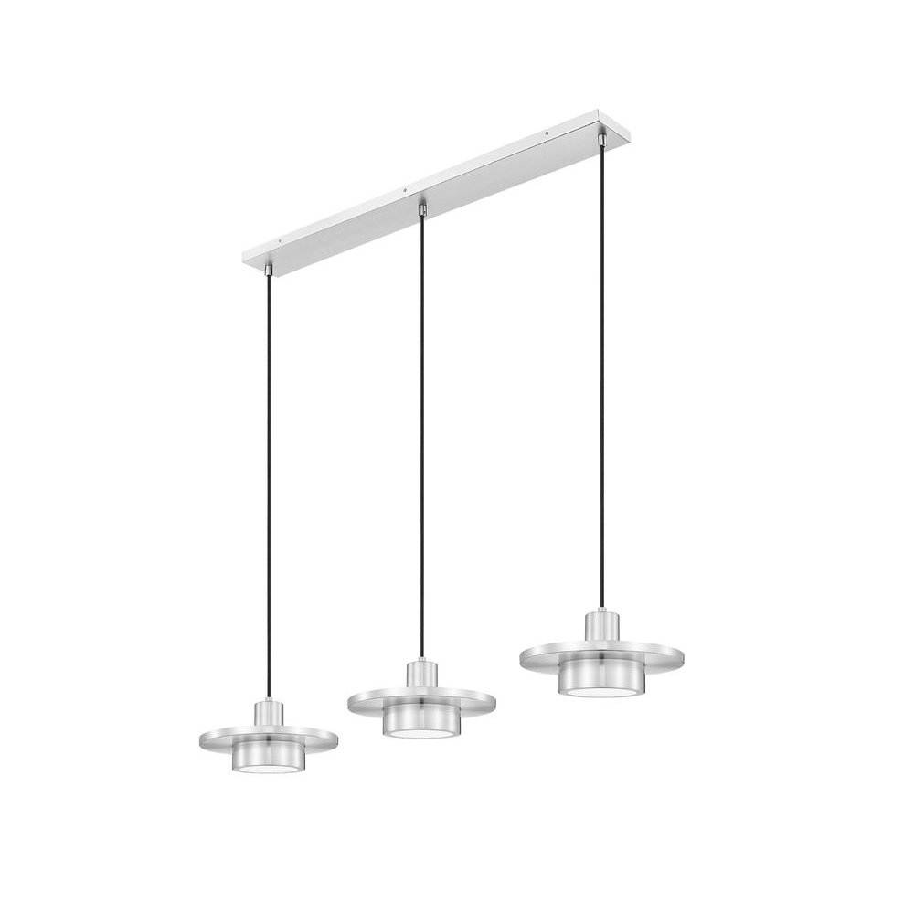 Z-Lite 3 Light Linear Chandelier, Brushed Nickel. Picture 3