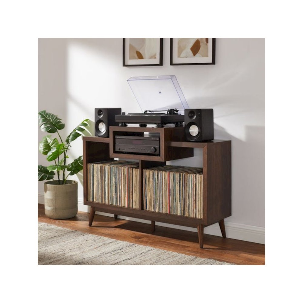 Nashville Medium Record Player Stand With Vinyl Storage. Picture 5