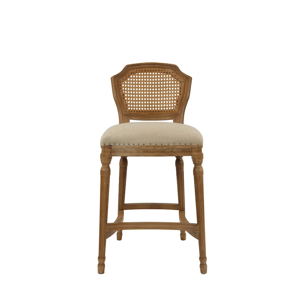 Wilbrandt Hight Back Wood Bar Stool [Weathered Brush Nature]. Picture 2