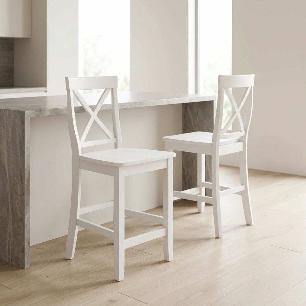 Counter Height Bar Stool Set in Sleek Style with Comfort Design. Picture 2