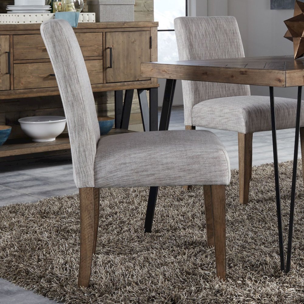 Horizons Upholstered Side Chair (RTA)-Set of 2 in Rustic Caramel. Picture 5