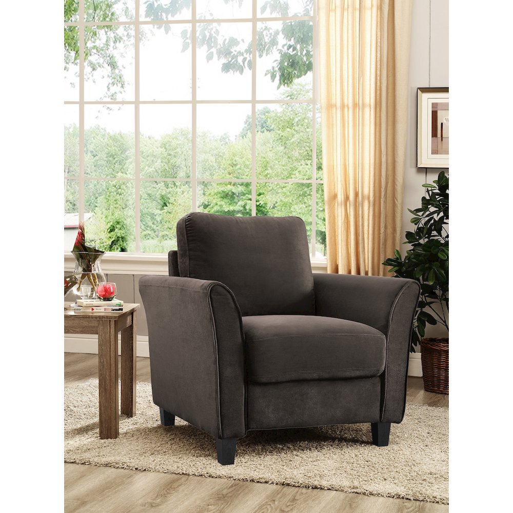Westin Chair Curved Arm Coffee. Picture 6