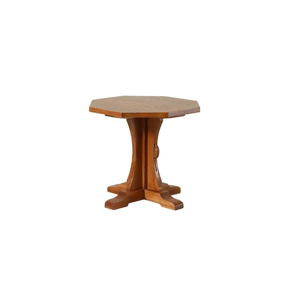 Mission Solid Oak Mouse Detail End Table - Michael's Cherry. Picture 1