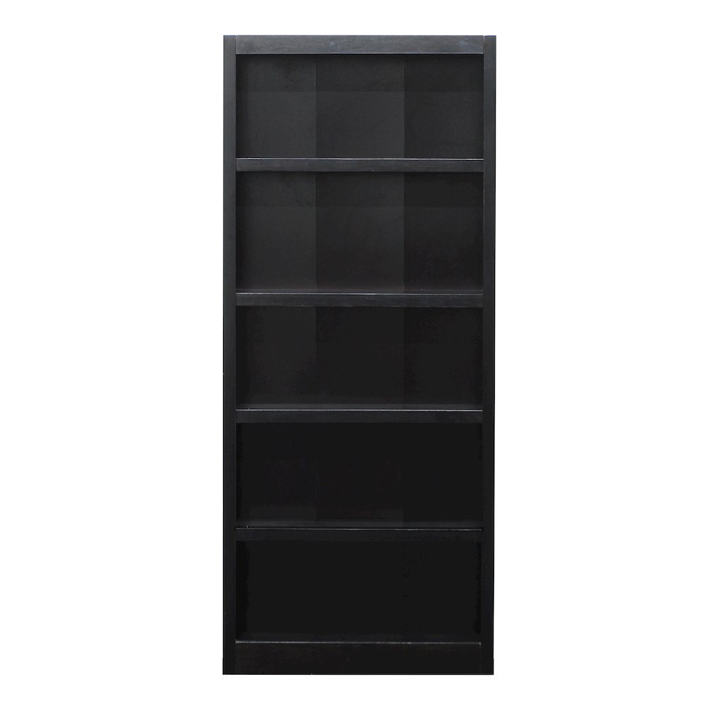 Concepts in Wood Single Wide Bookcase, 5 Shelves, Espresso Finish. Picture 1