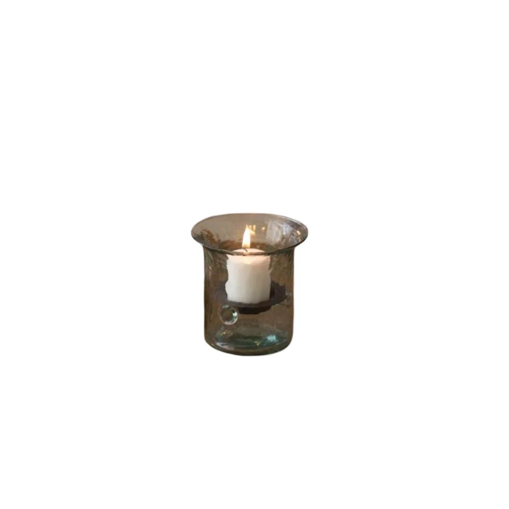 Recycled Glass Mini Votive Cylinder. Picture 1