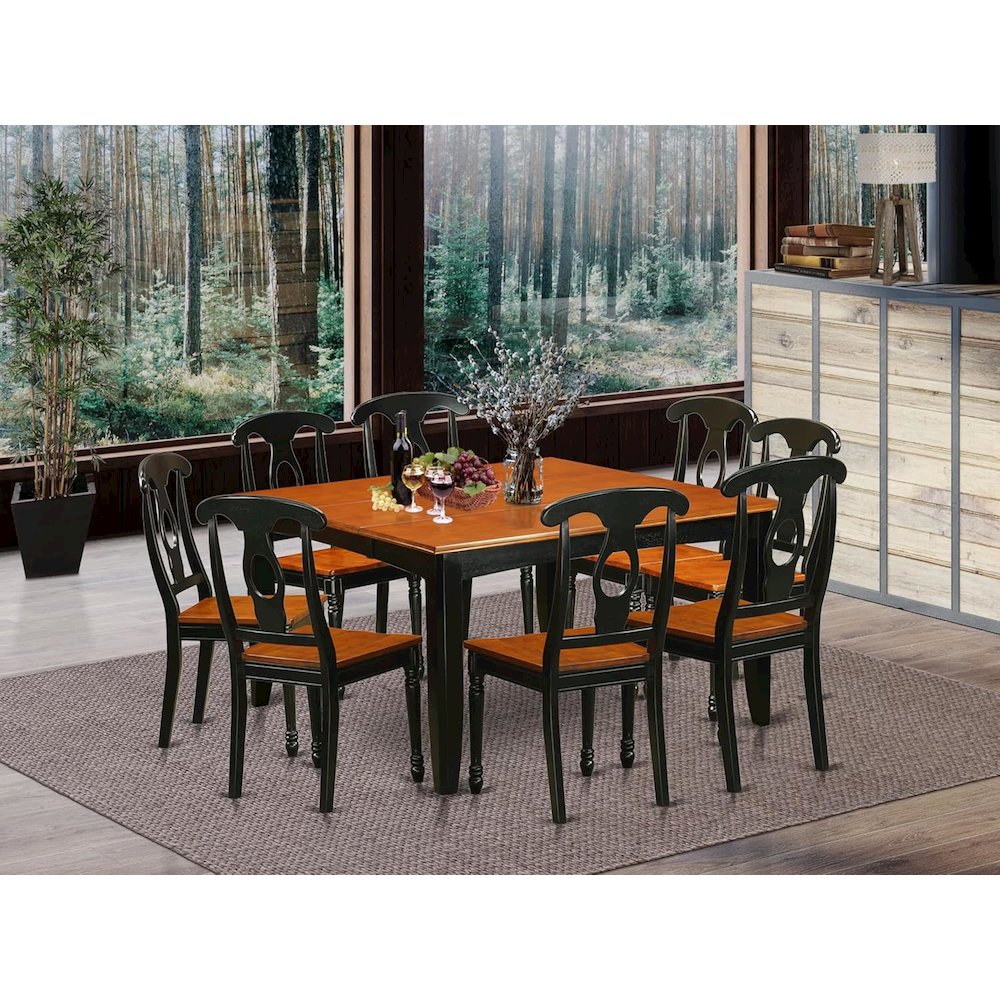 9  Pc  Dining  room  set-Dining  Table  and  8  Wooden  Dining  Chairs. Picture 4