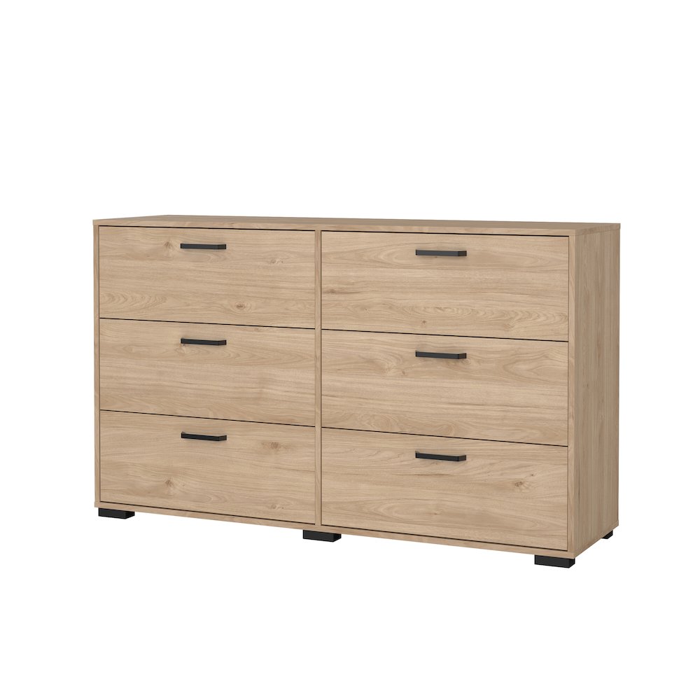 Sofia 6 Drawer Double Dresser, Jackson Hickory. Picture 3
