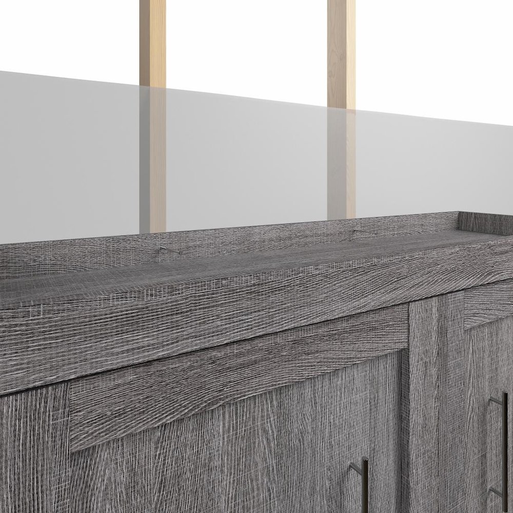 Orion Full Murphy Bed with Storage Cabinet and Fold-Out Desk (91W). Picture 8