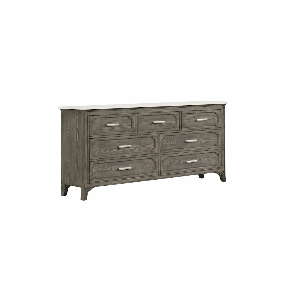 Lisbon Marble Top Dresser-Gray. Picture 2