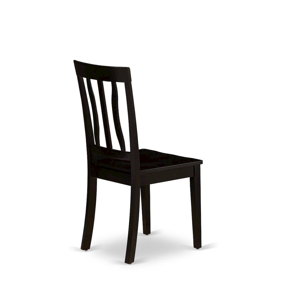 Antique Dining Room Chairs - Slat Back Wooden Seat Chairs, Set of 2. Picture 5