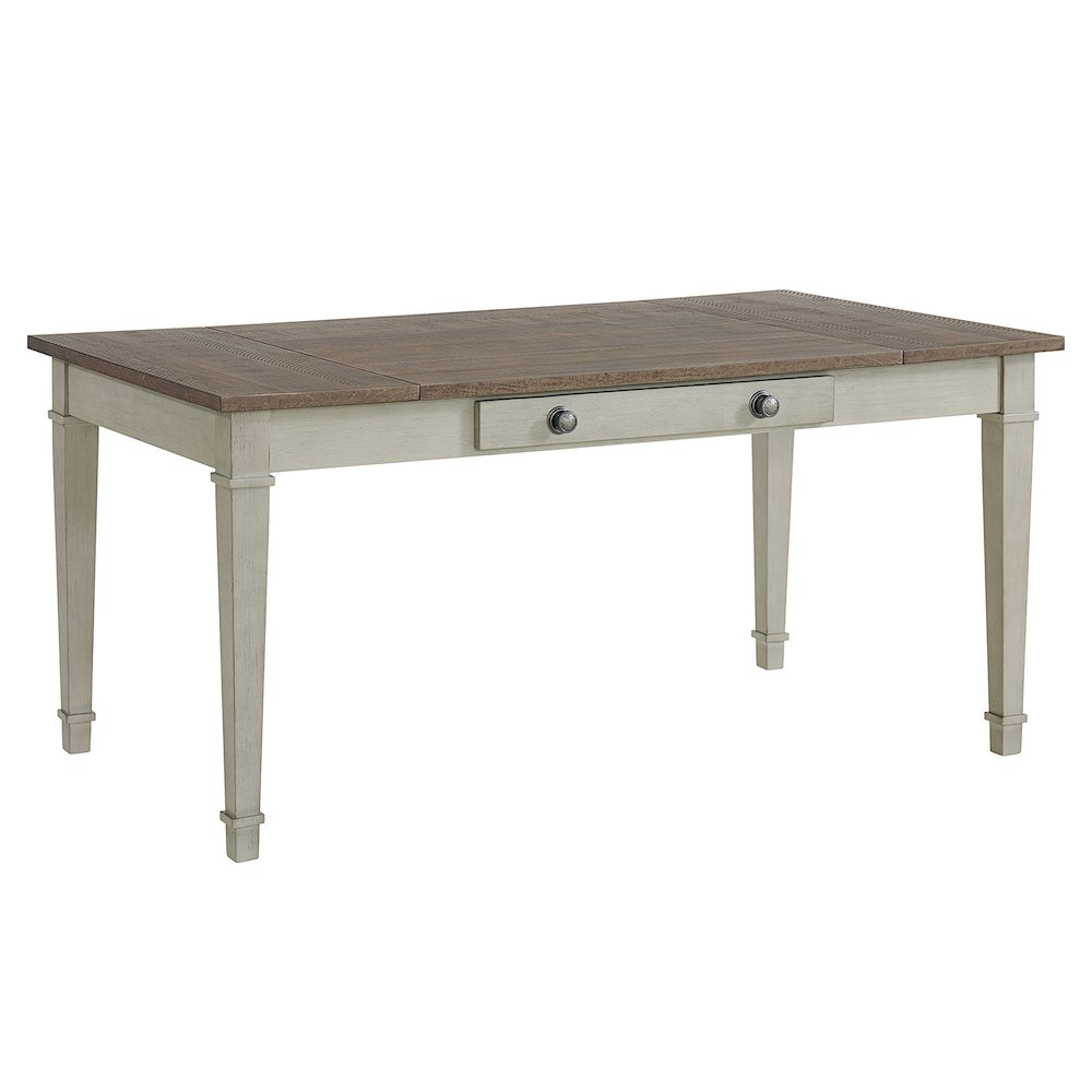 Bloomfield Rectangular Dining Table in Medium Brown and Washed Stone. Picture 1