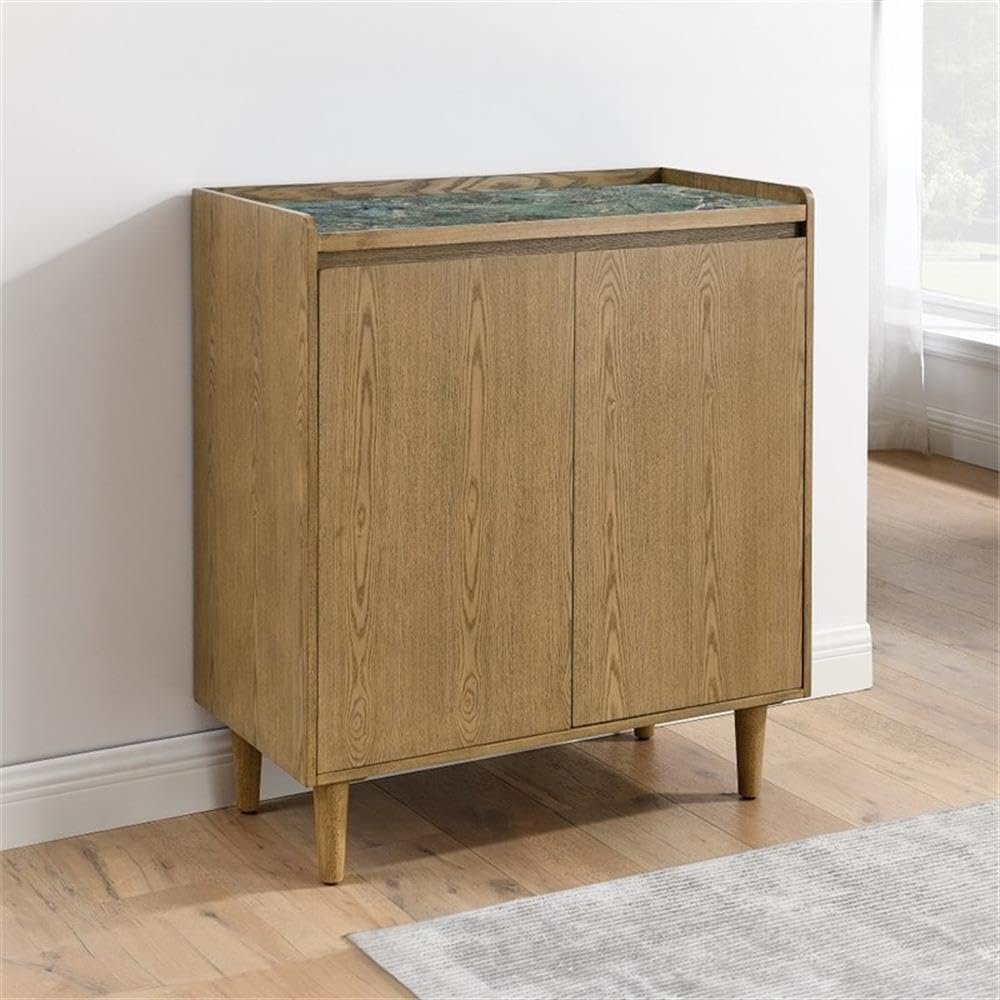Novato Bar Cabinet with Sintered Stone Inlay Top. Picture 5