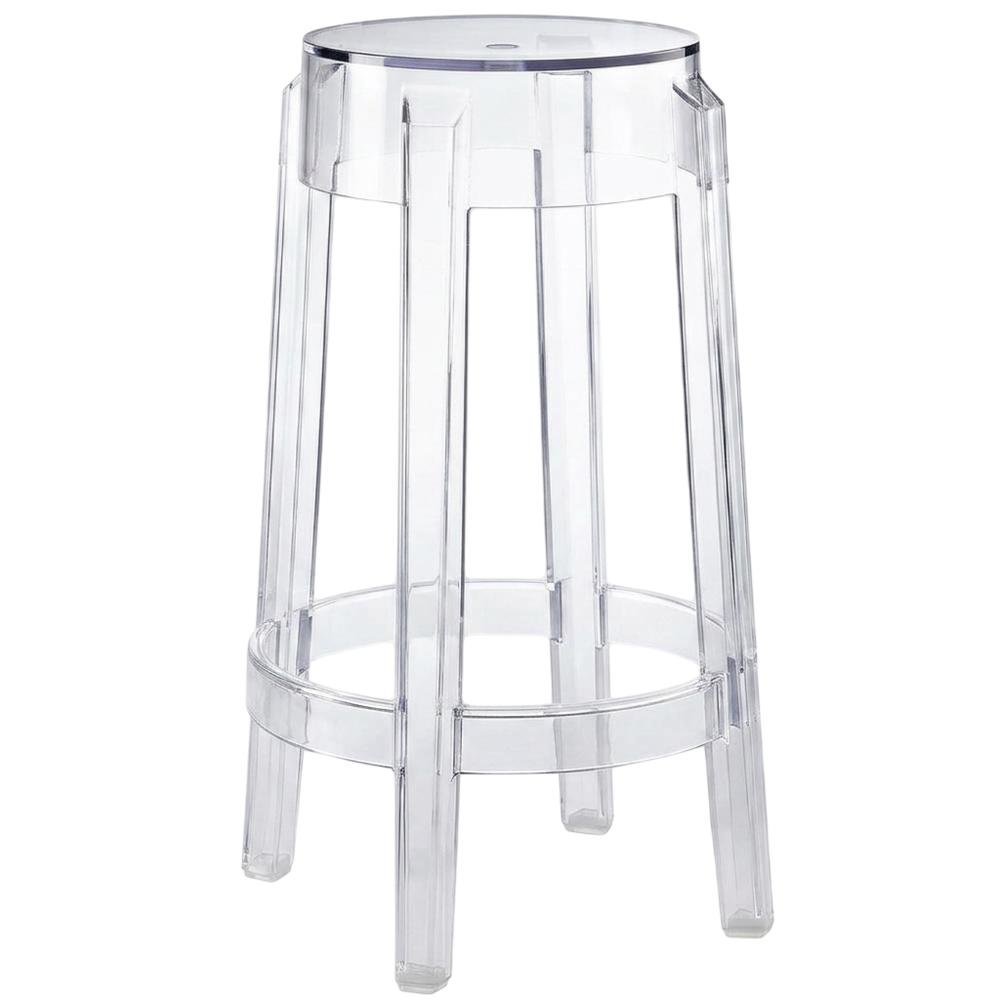 Acrylic Backless Counter Stool, Clear Color. Picture 1