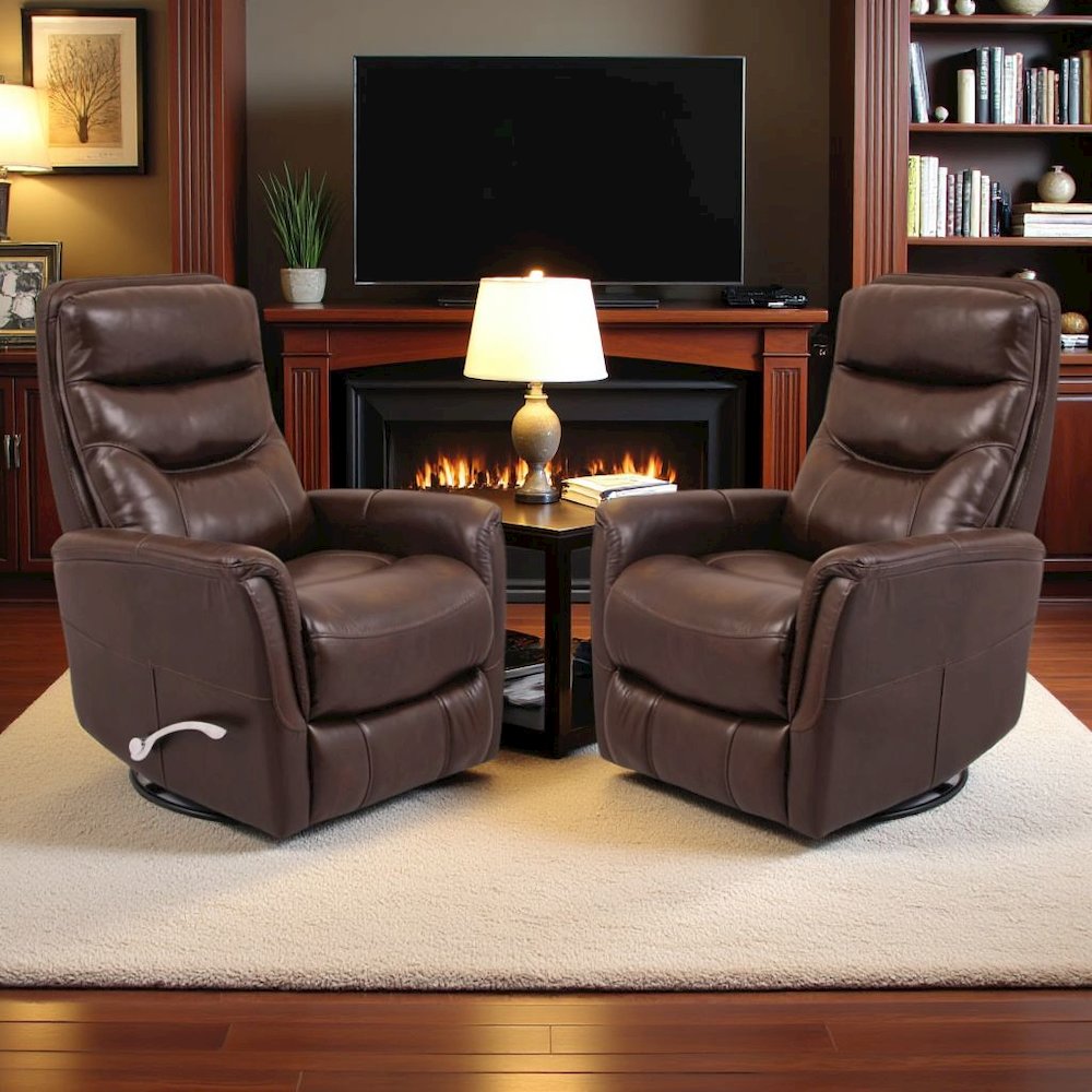 Robust Recliner Nursery Glider Set – Elegant Boucle Chairs for Comfort. Picture 5
