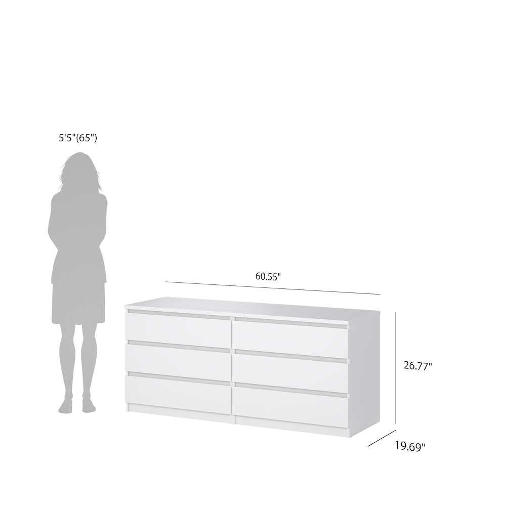 Scottsdale 4-Piece Bedroom Set, White High Gloss. Picture 7