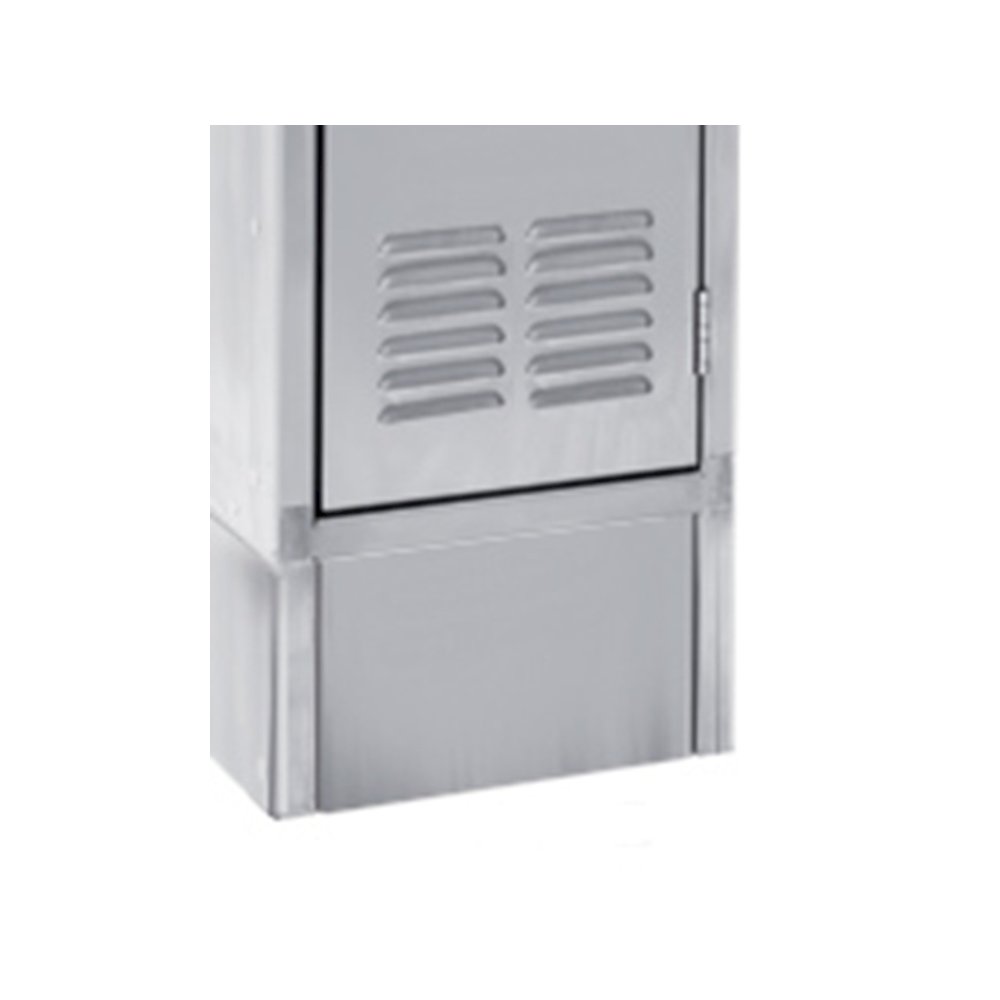 Closed Front Base for Stainless Steel Lockers, 18"W x 6"H, Stainless Steel, , ,. Picture 1