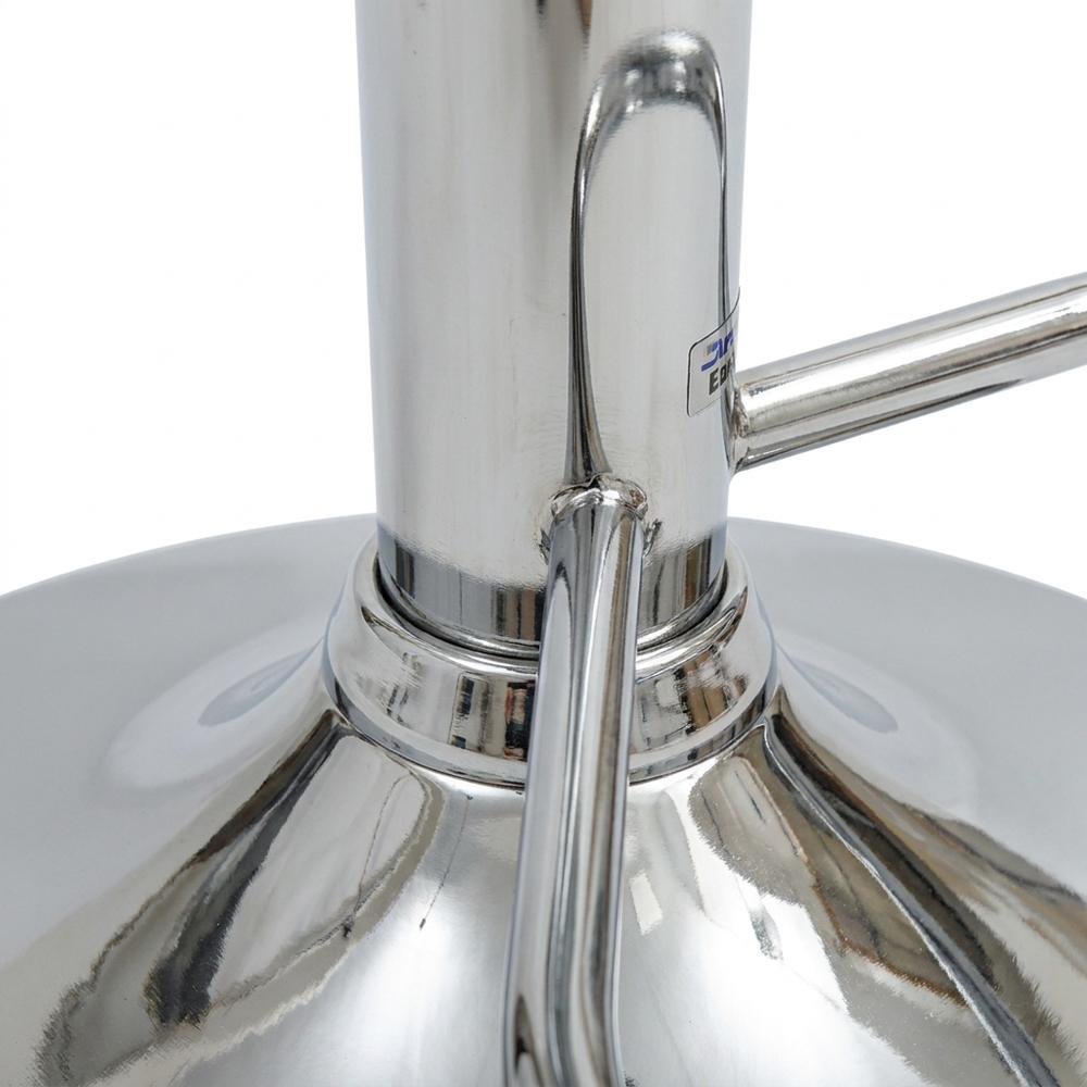 Silver Leatherette Adjustable Swivel Barstool with Chrome Base, Set of 2. Picture 7