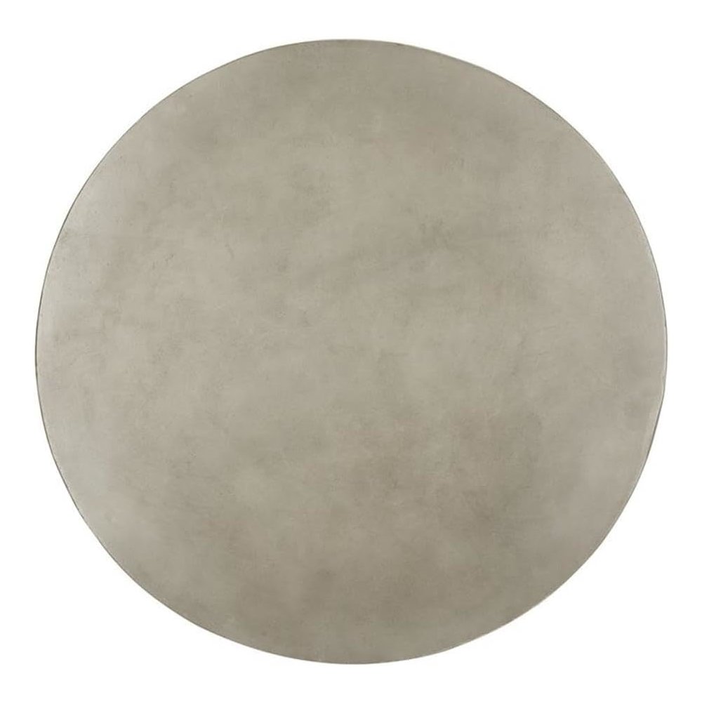 Delfia Indoor/Outdoor Modern Concrete Round 27.56-Inch Dia Coffee Table. Picture 3