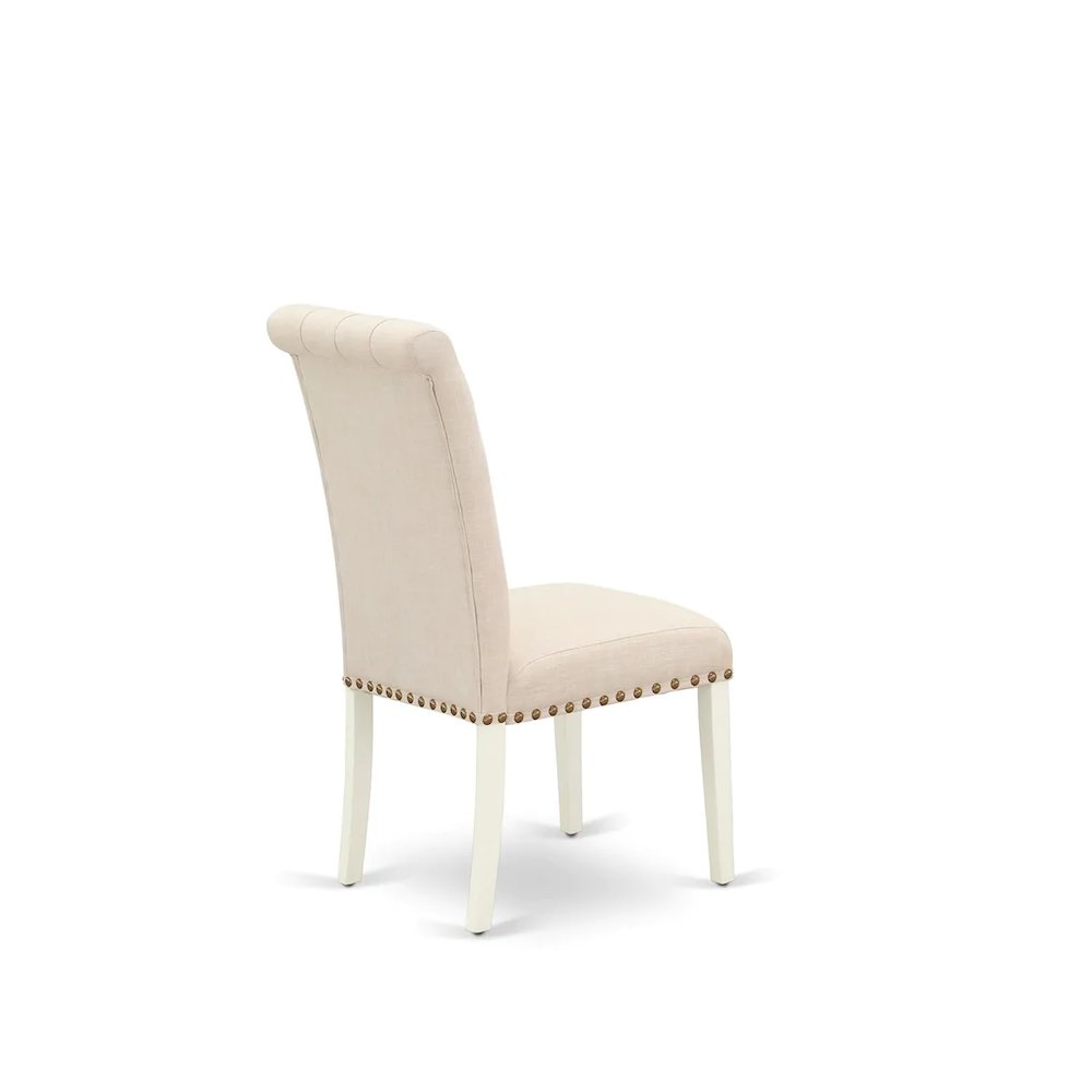 Dining Room Set Linen White, BOBR5-WHI-02. Picture 7