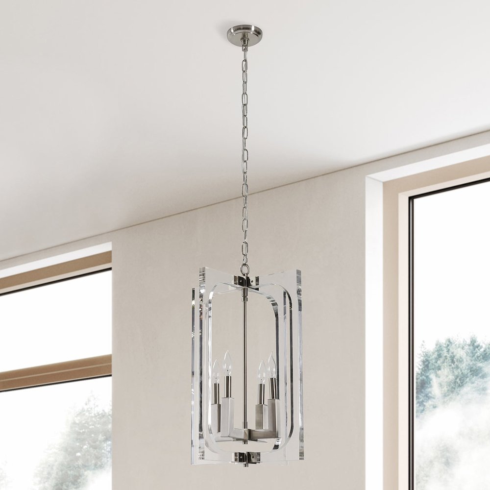 Ellison Chandelier Clear/Nickel. Picture 4