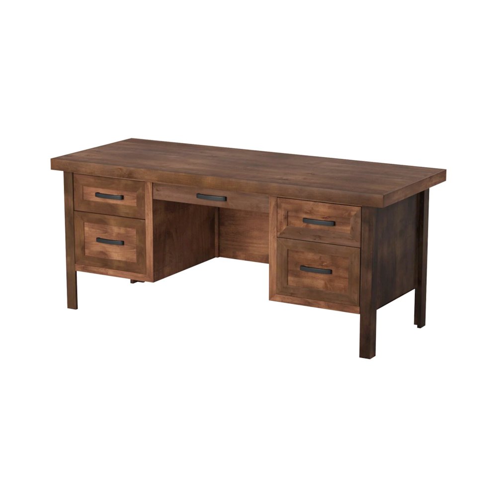 71 inch Executive Desk, Whiskey Finish. Picture 1