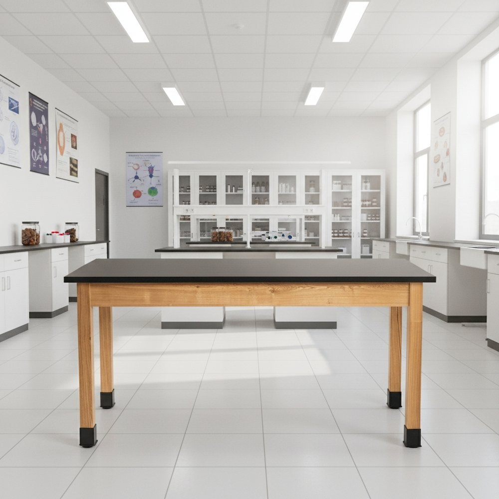 NPS® Wood Science Lab Table, 24 x 60 x 30, Chemical Resistant Top. Picture 6
