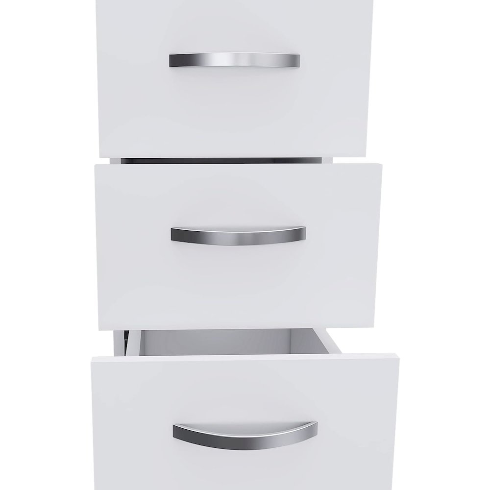 Vangard Linen Cabinet White MDF. Picture 5
