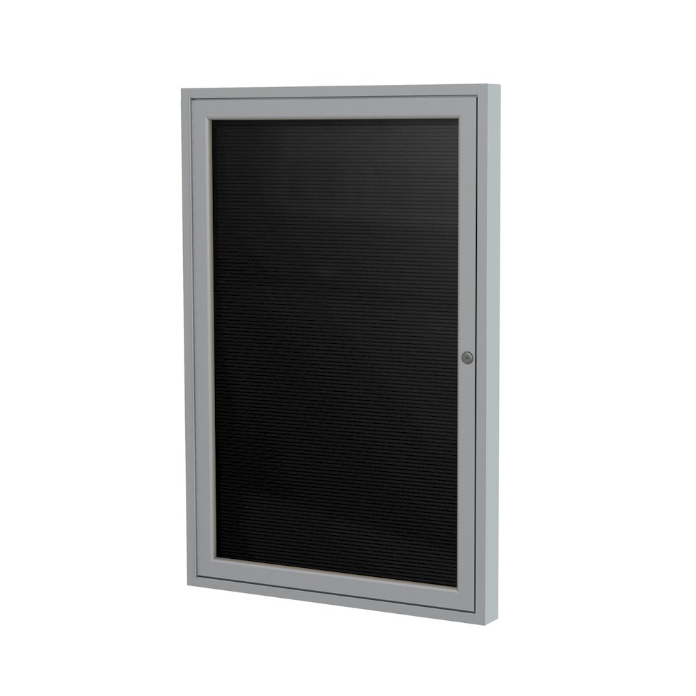 Ghent Outdoor Letterboards - 24" Height x 36" Width - Weather Resistant, Shatter Resistant, Lock, Water Resistant, Mounting System - Silver Aluminum Frame - 1 Each. Picture 1